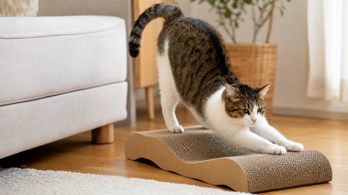 猫の爪とぎ選び｜素材と置き場所で変わる、使いやすい爪とぎの選び方